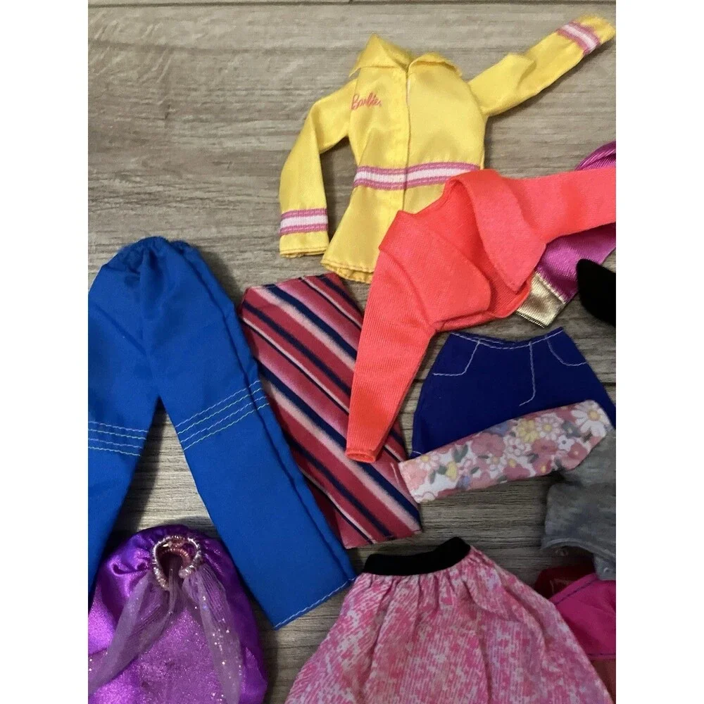 Barbie Doll Clothes lot of 36 pieces 90s/2000s skirts pants tops Vintage